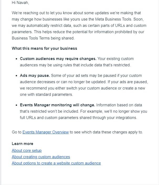 Meta Announces Updates To Business Tools Affecting Advertisers